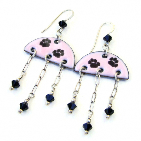 dog cat paw print jewelry gift for women