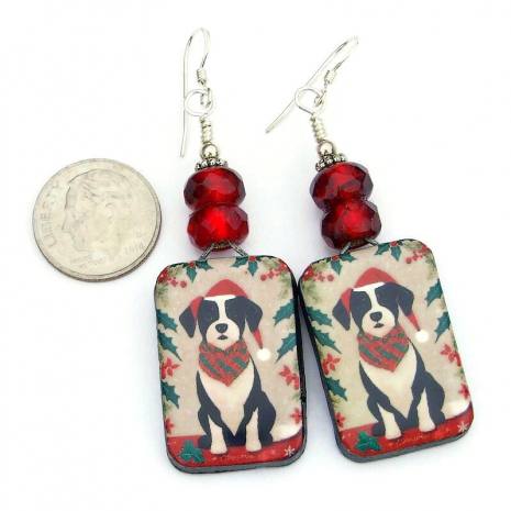 dog dogs christmas handmade jewelry gift for women