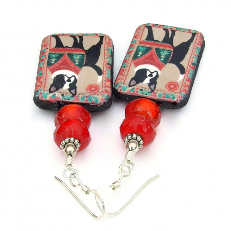 dog lover boston terrier jewelry handmade christmas holiday gift