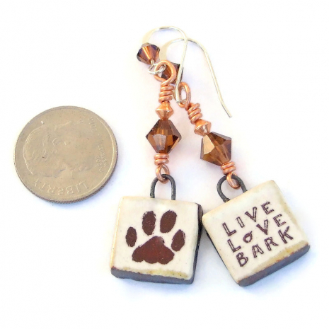 dog lover handmade jewelry gift for her live love bark