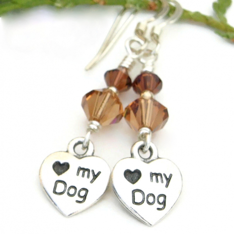 dog lover handmade jewelry love my dog paw prints hearts