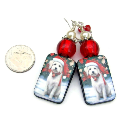 dog puppy christmas handmade jewelry gift for her