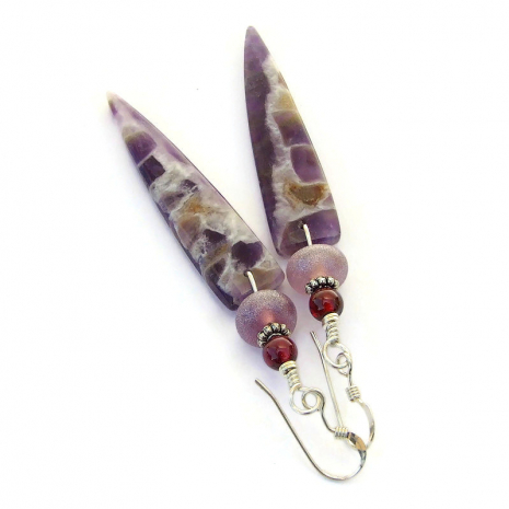 dog tooth amethyst jewelry gift for her