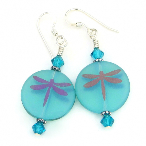dragonfly earrings handmade gift for women