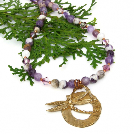 dragonfly follow your dream necklace