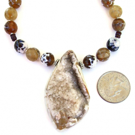 druzy pendant jewelry gift for women