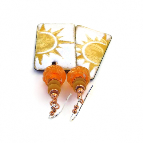 enamel sun jewelry gift for her