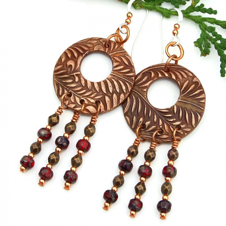fern frond chandelier jewelry for women