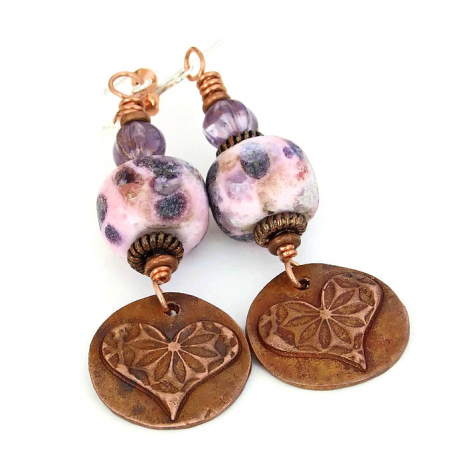 one of a kind heart earrings