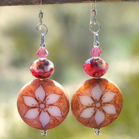 flower earrings gift for women