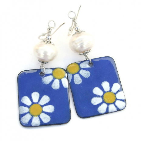 flower earrings handmade gift for women