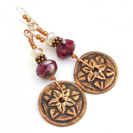 flower jewelry boho handmade gift for women