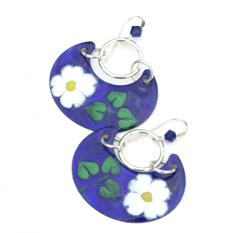 flower jewelry handmade enamel gift for women