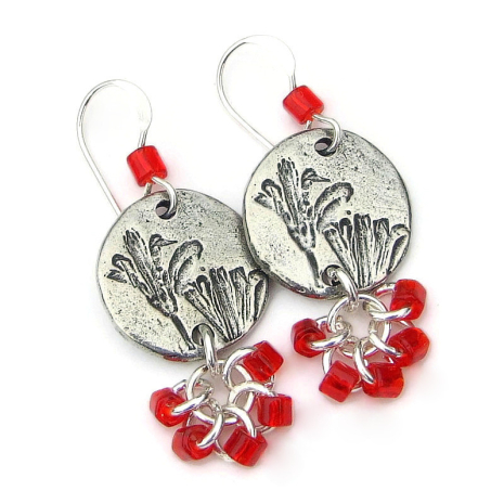 flower jewelry handmade rain lily gift for women