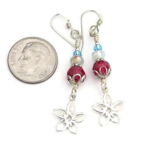 flower lover handmade floral jewelry gift for her sterling silver