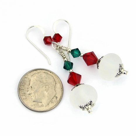 handmade christmas earrings jewelry gift for women