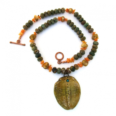 trilobite necklace for women.