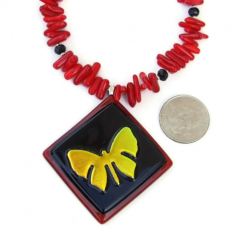glowing butterfly jewelry handmade gift for women