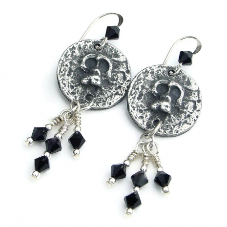 goth gothic skull halloween jewelry handmade gift for women