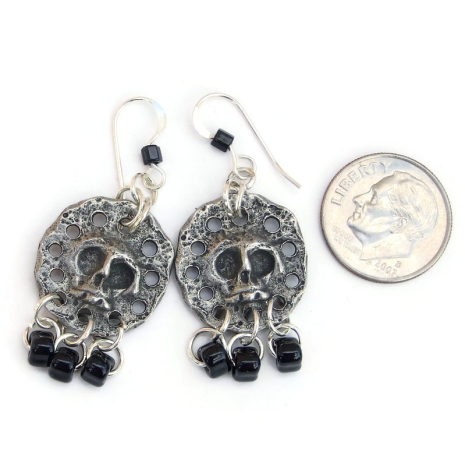 goth skull handmade jewelry halloween gothic gift for women