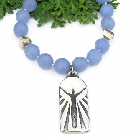 gratitude grateful thankful woman handmade pendant necklace gift for her