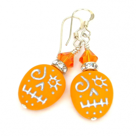 halloween day of the dead jewelry handmade gift for women