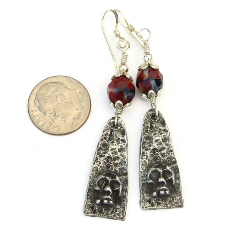 halloween goth skull jewelry gift for her