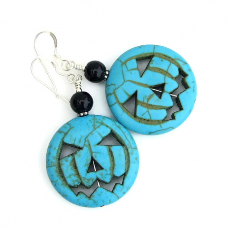 halloween jack o lantern pumpkin handmade  earrings