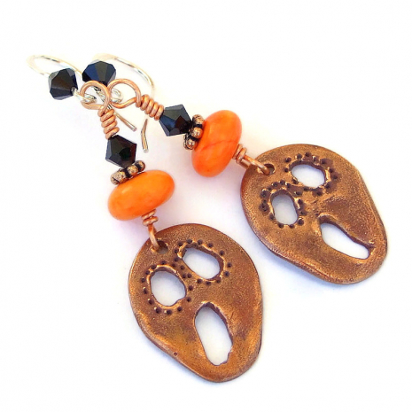 halloween scream earrings handmade gift for women