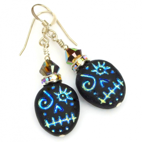 halloween voodoo skull handmade jewelry gift for women