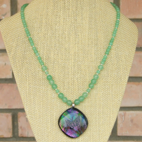handmade butterfly and green aventurine jewelry for women