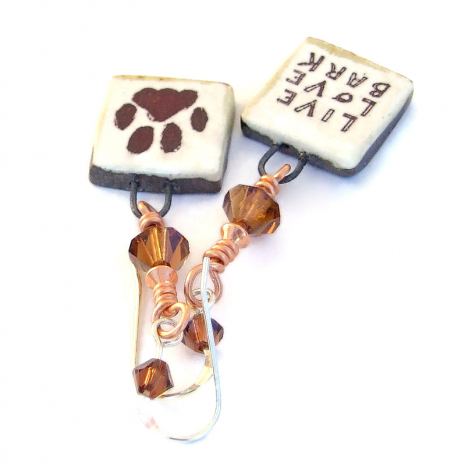 handmade dog paw print jewelry live love bark