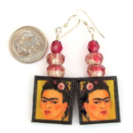 handmade frida kahlo jewelry polymer clay czech glass