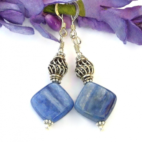 handmade gemstone jewelry blue kyanite bali silver
