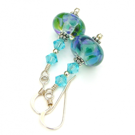 handmade lampwork jewelry swarovski crystals