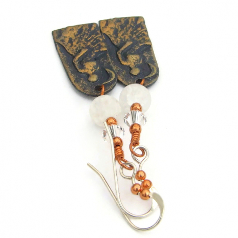 handmade moon goddess jewelry bronze pewter gemstones crystals copper