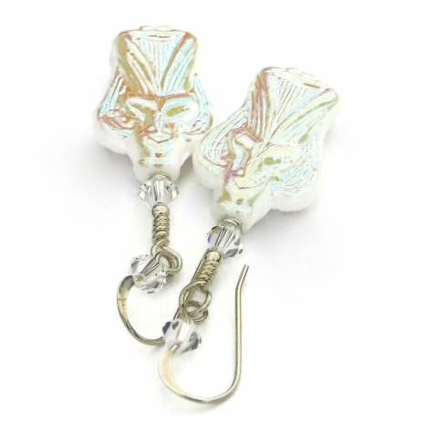 handmade praying angels jewelry czech glass swarovski crystals