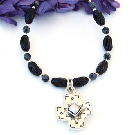 handmade Southwest cross jewelry gift for women