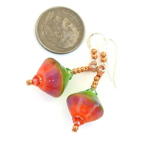 handmade spring summer jewelry lampwork glass swarovski crystals