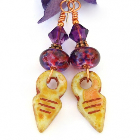 handmade talhakimt symbol tribal earrings
