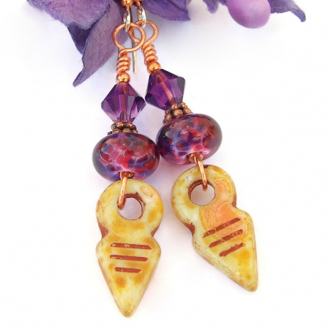 handmade talhakimt symbol tribal earrings jewelry gift