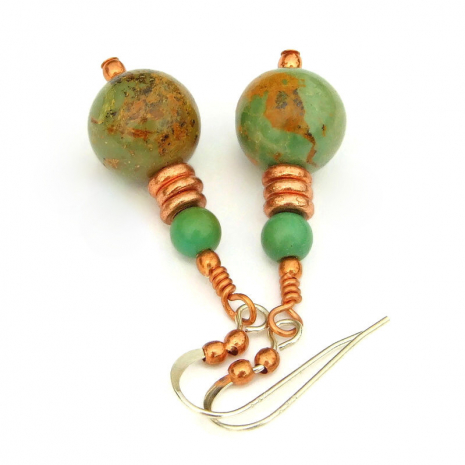 handmade turquoise jewelry copper sterling silver