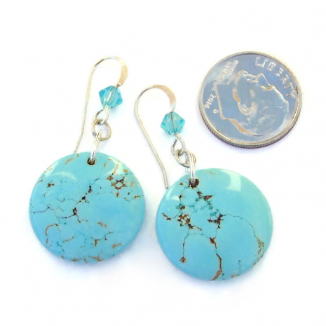 handmade turquoise magnesite gemstone jewelry gift for her