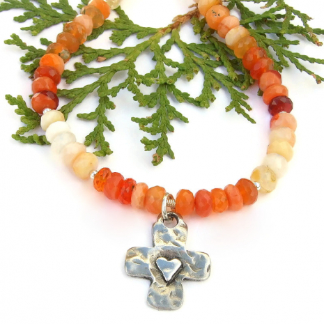 heart cross pendant necklace horse spiral