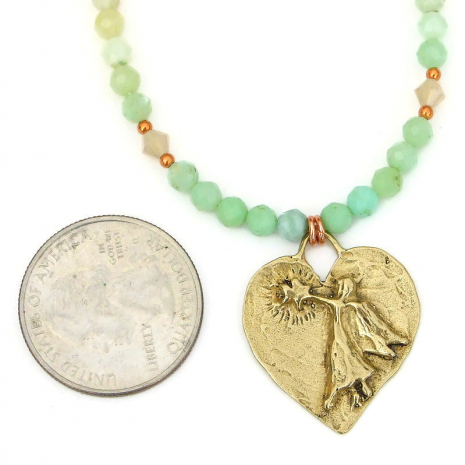 heart star angel pendant handmade jewelry gemstones crystals