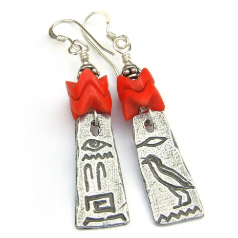 hieroglyph jewelry handmade gift for women