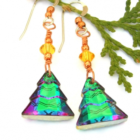 holiday christmas jewelry green yellow