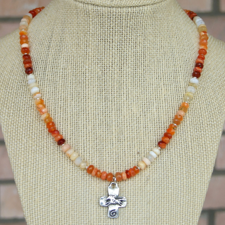 horse cross pendant necklace gift for women