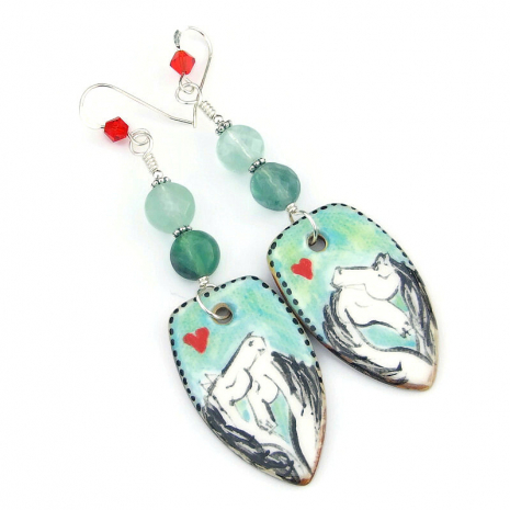 horse lover earrings handmade gift for her