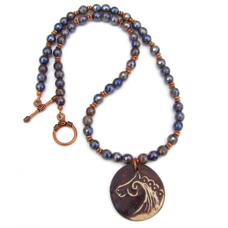 horse pendant jewelry handmade gift for her